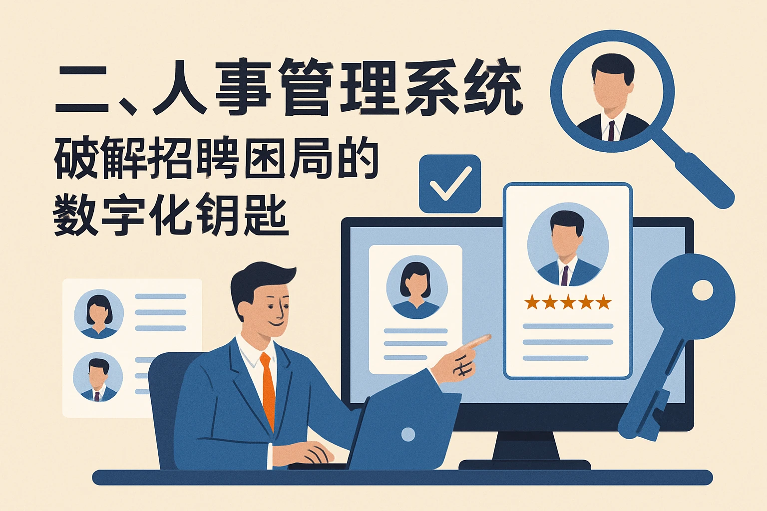 二、人事管理系统：破解招聘困局的数字化钥匙