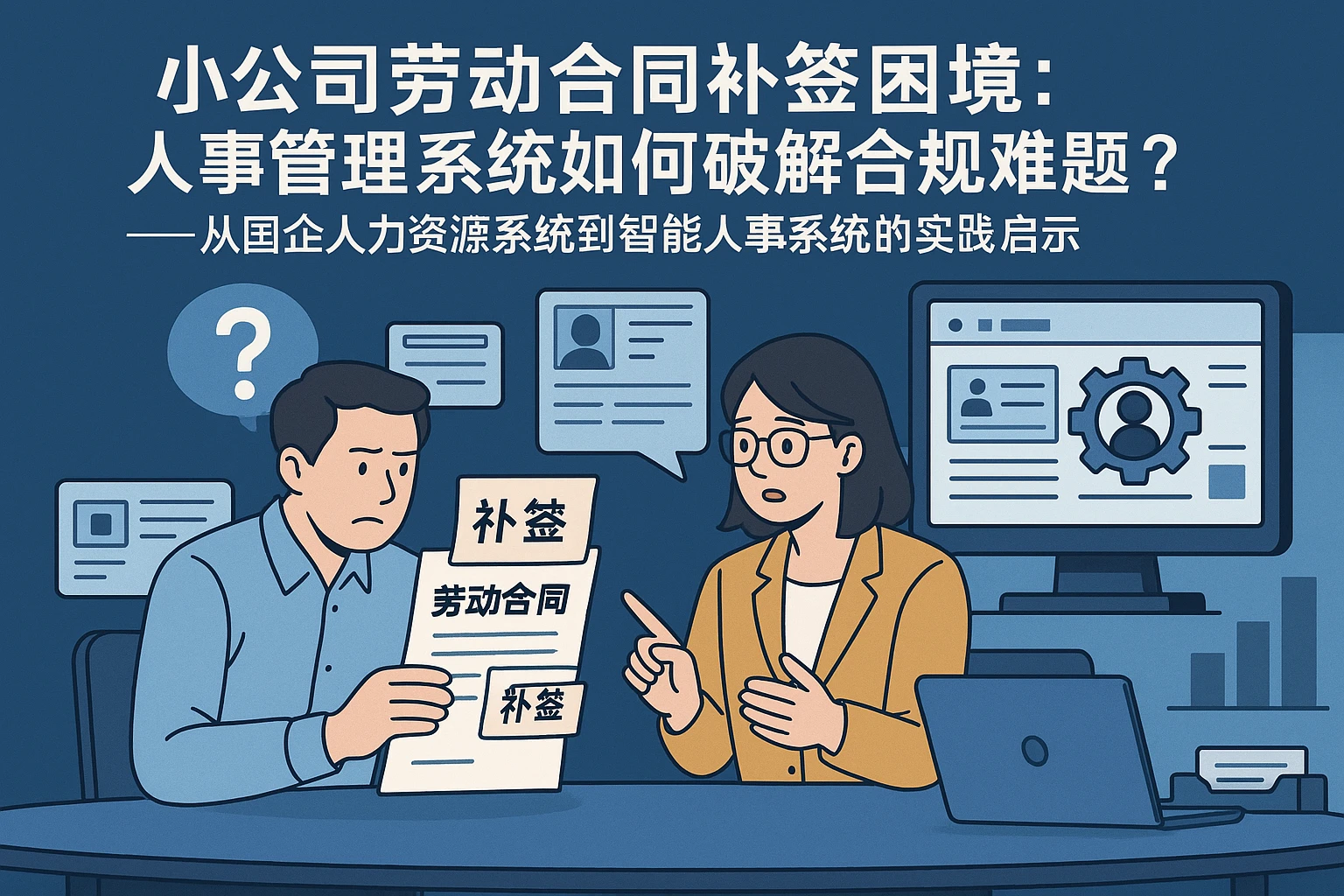 小公司劳动合同补签困境：人事管理系统如何破解合规难题？——从国企人力资源系统到智能人事系统的实践启示