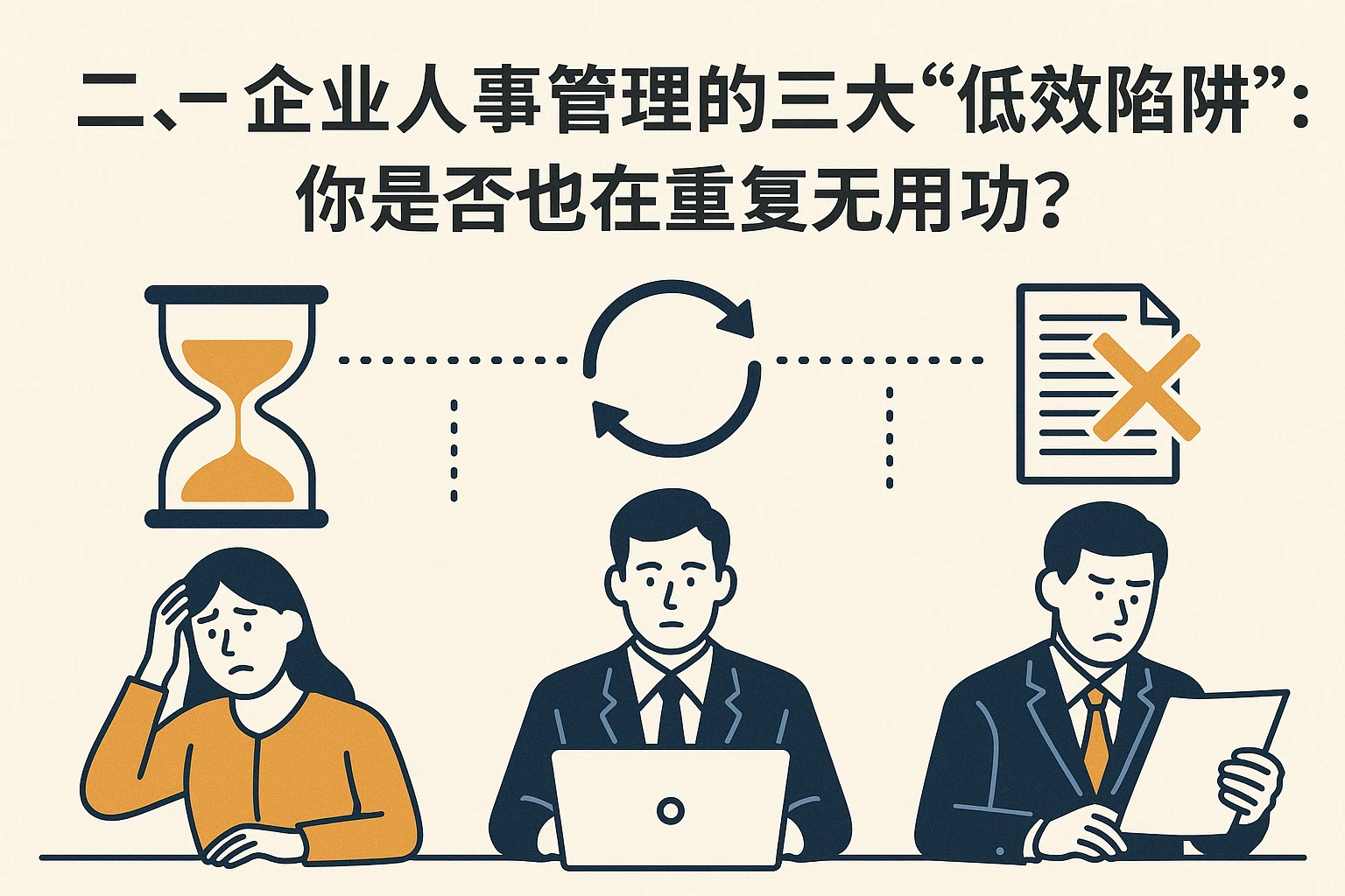 二、企业人事管理的三大“低效陷阱”：你是否也在重复无用功？