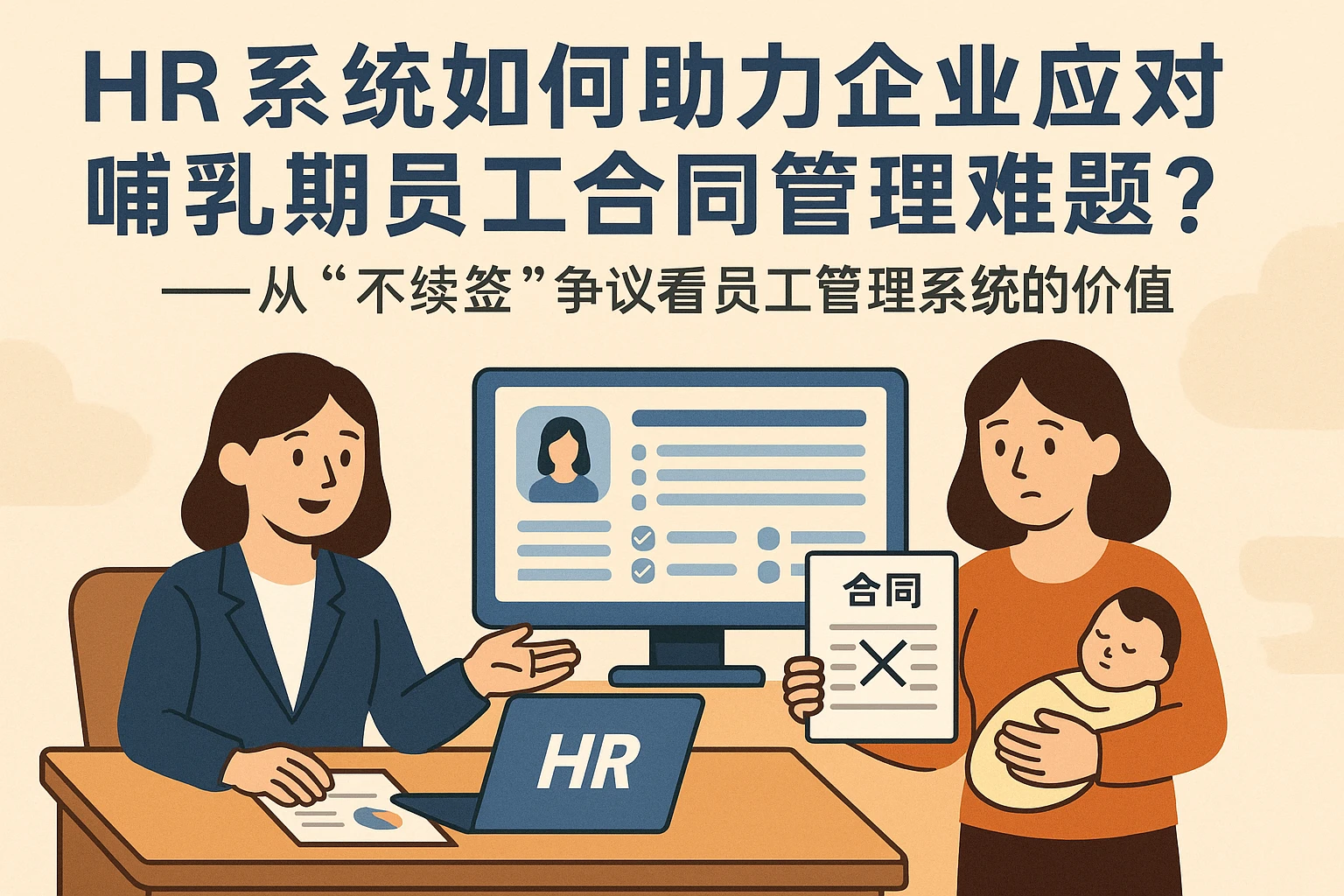 HR系统如何助力企业应对哺乳期员工合同管理难题？——从“不续签”争议看员工管理系统的价值