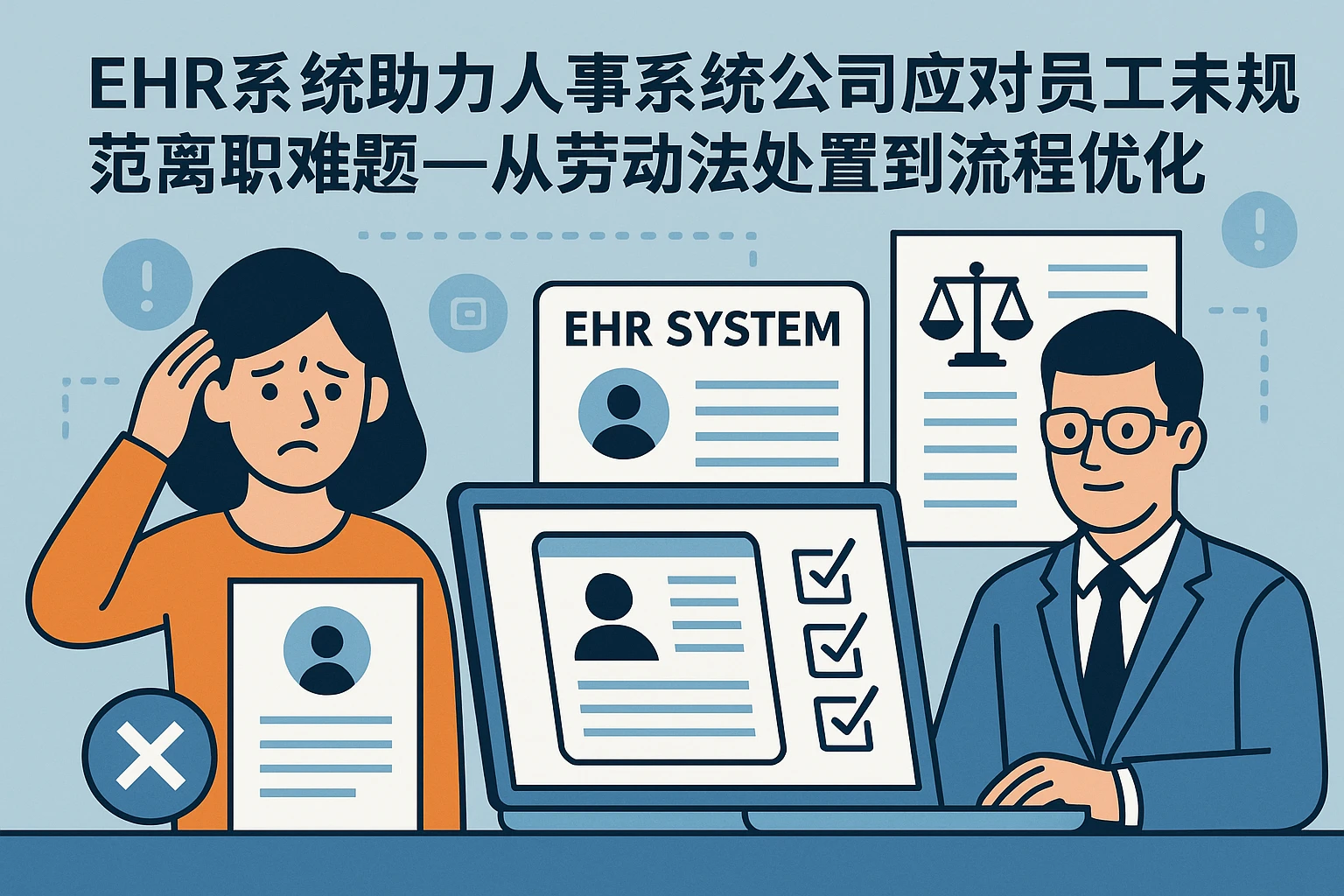 EHR系统助力人事系统公司应对员工未规范离职难题——从劳动法处置到流程优化