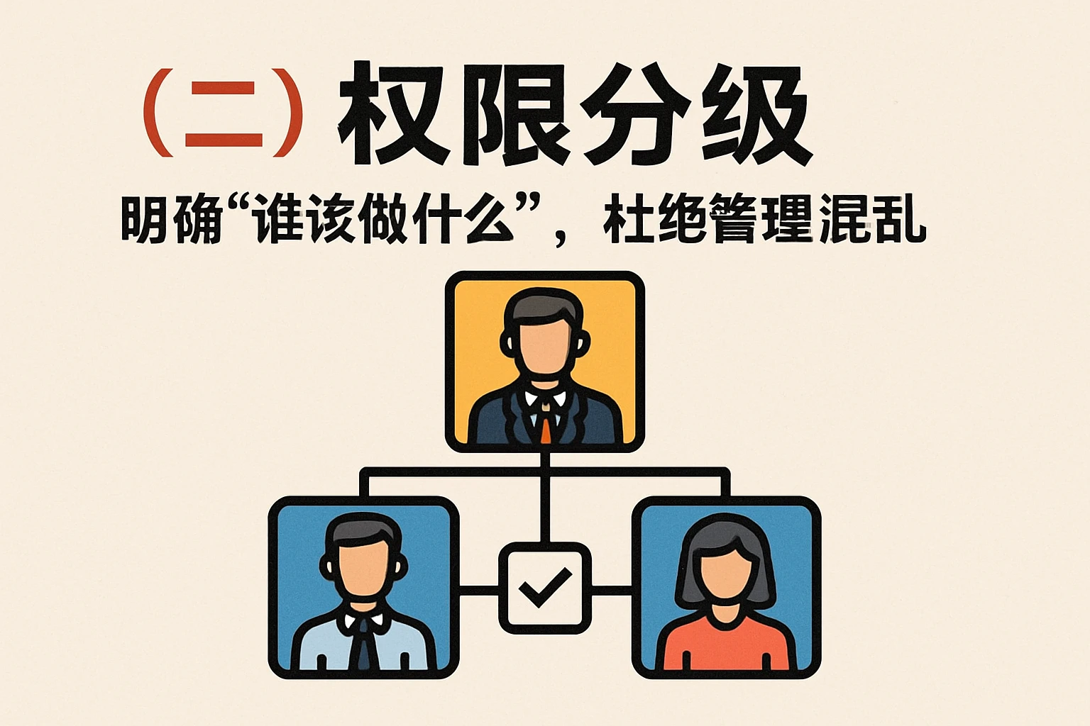 （二）权限分级：明确“谁该做什么”，杜绝管理混乱