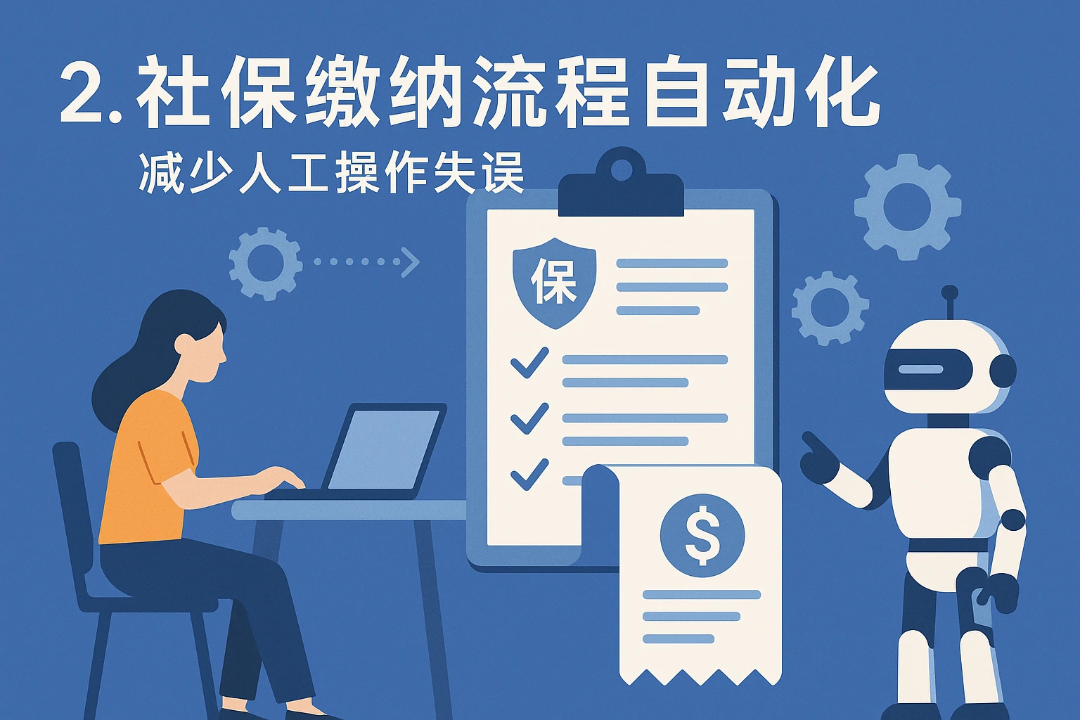 2. 社保缴纳流程自动化：减少人工操作失误