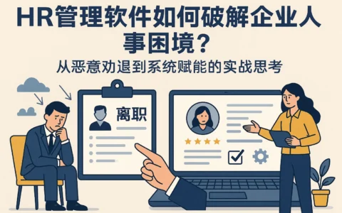 HR管理软件如何破解企业人事困境？从恶意劝退到系统赋能的实战思考
