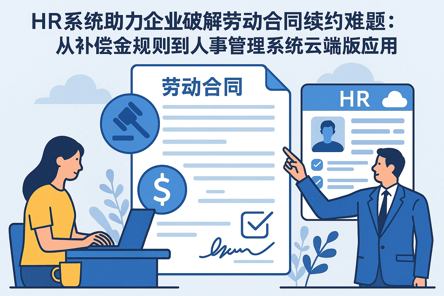 HR系统助力企业破解劳动合同续约难题：从补偿金规则到人事管理系统云端版应用