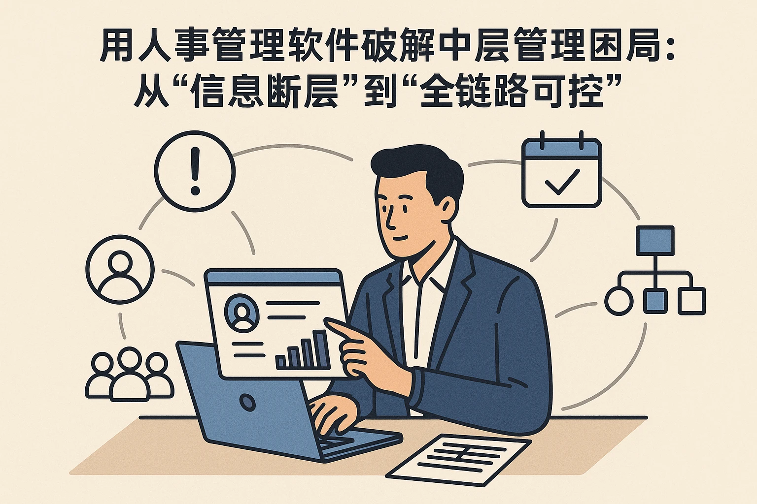 用人事管理软件破解中层管理困局：从“信息断层”到“全链路可控”
