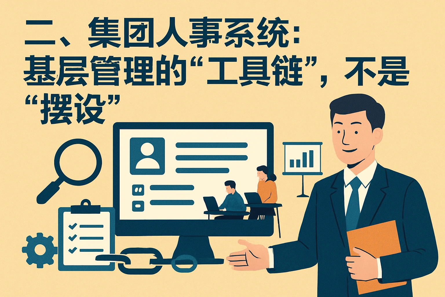 二、集团人事系统：基层管理的“工具链”，不是“摆设”