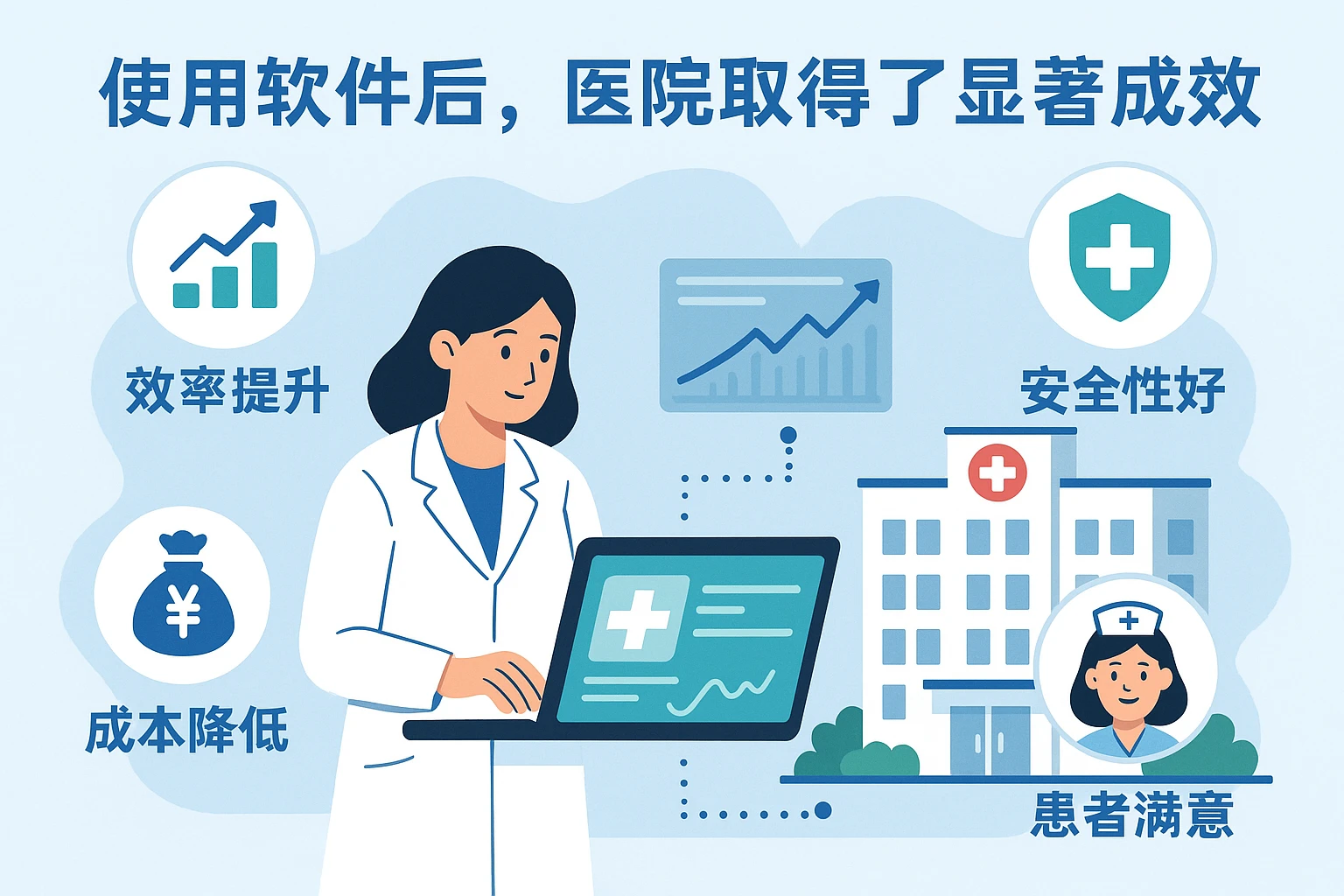 使用软件后，医院取得了显著成效：