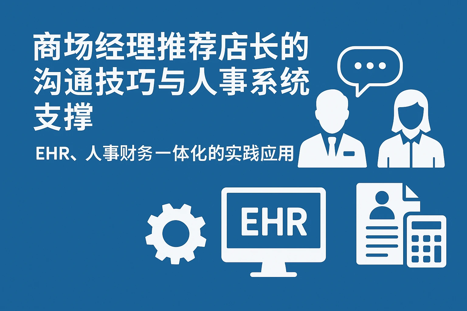 商场经理推荐店长的沟通技巧与人事系统支撑——EHR、人事财务一体化的实践应用