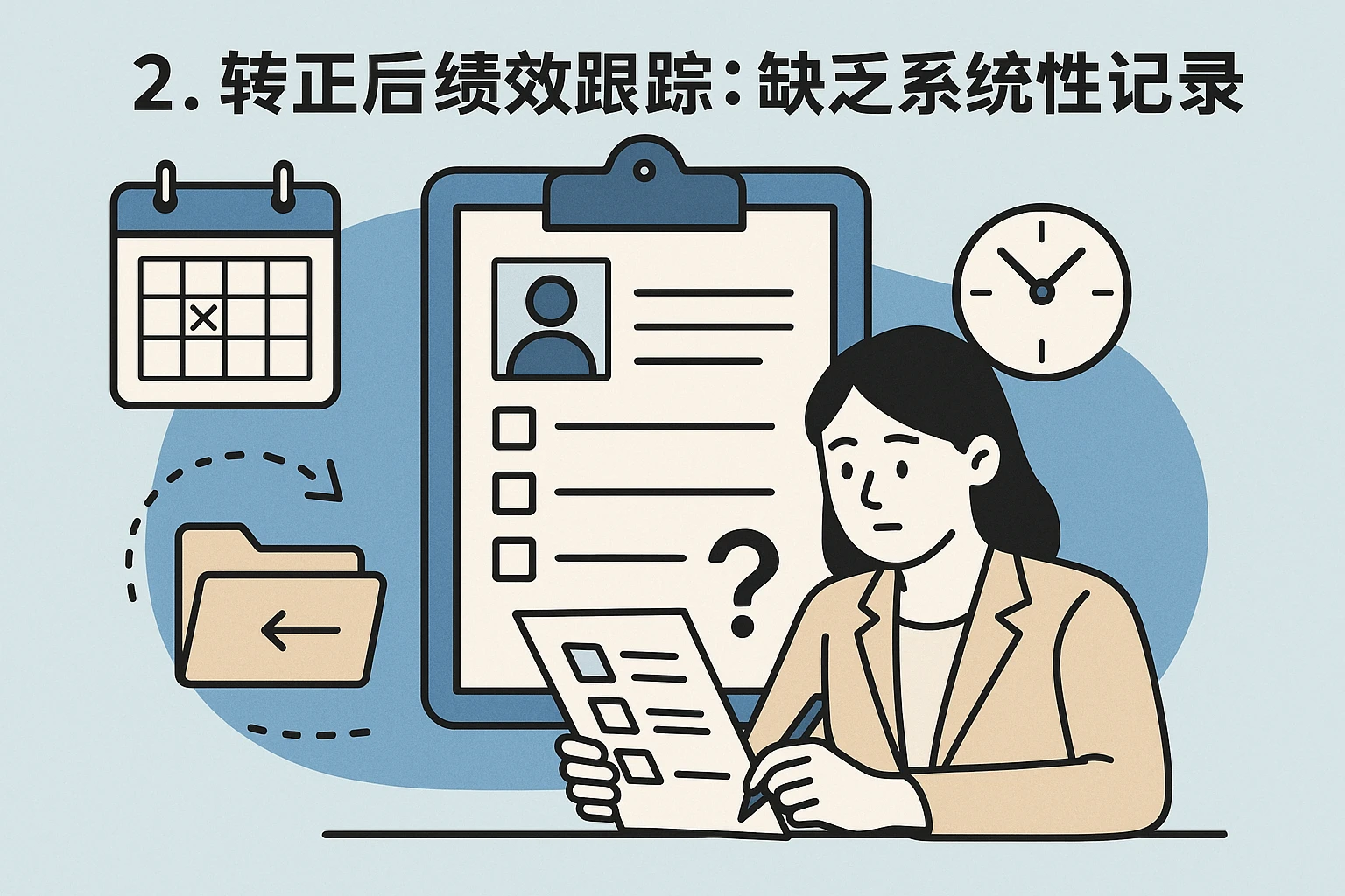 2. 转正后绩效跟踪：缺乏系统性记录