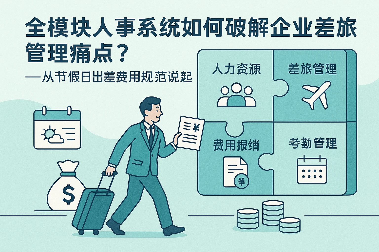 全模块人事系统如何破解企业差旅管理痛点？——从节假日出差费用规范说起