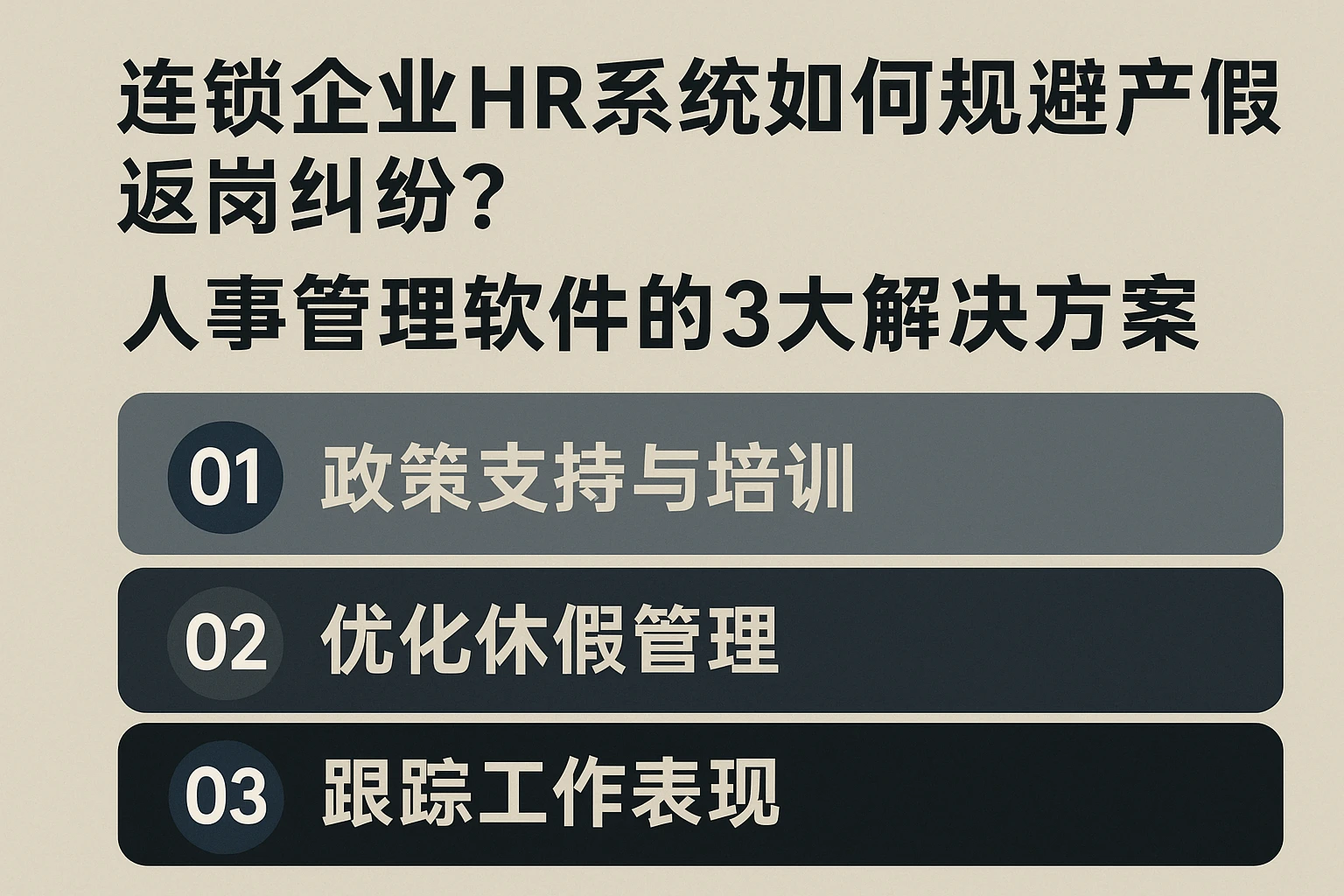 连锁企业HR系统如何规避产假返岗纠纷？人事管理软件的3大解决方案