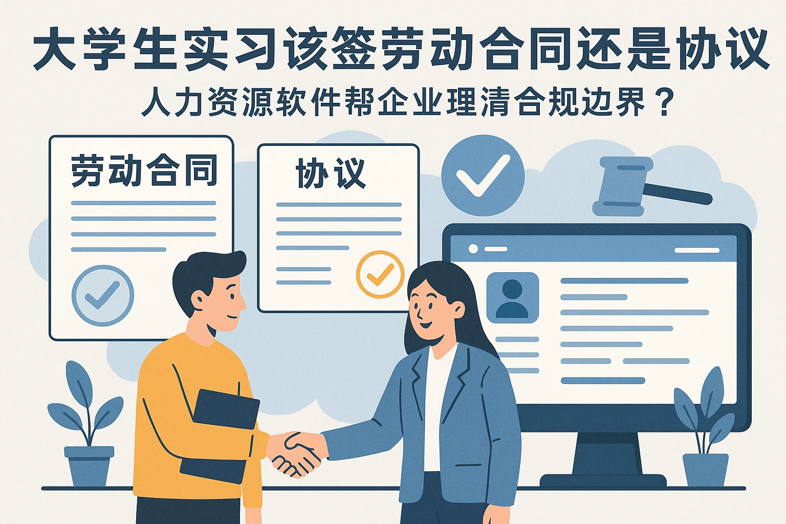大学生实习该签劳动合同还是协议？人力资源软件帮企业理清合规边界