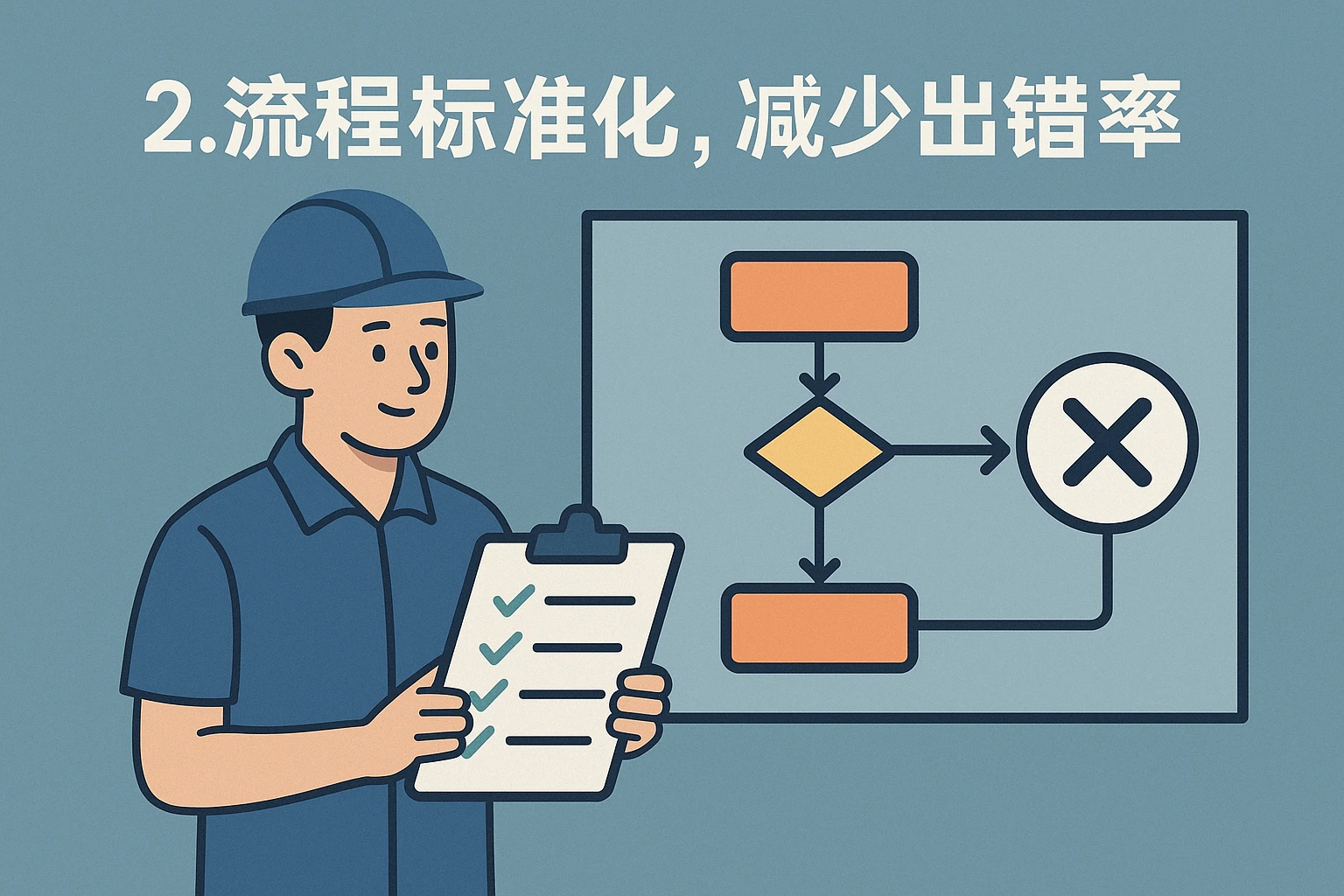 2. 流程标准化，减少出错率