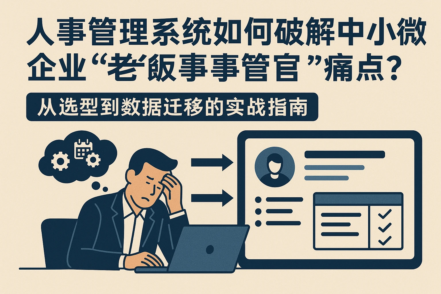 人事管理系统如何破解中小微企业“老板事事管”痛点？从选型到数据迁移的实战指南