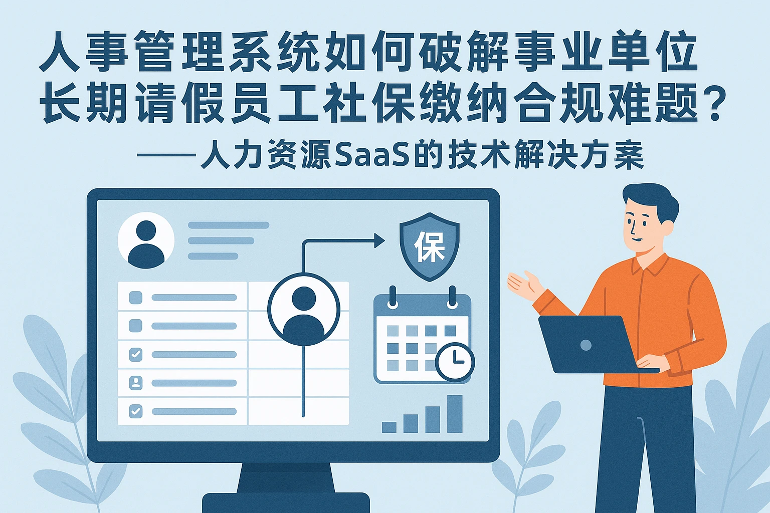 人事管理系统如何破解事业单位长期请假员工社保缴纳合规难题？——人力资源SaaS的技术解决方案