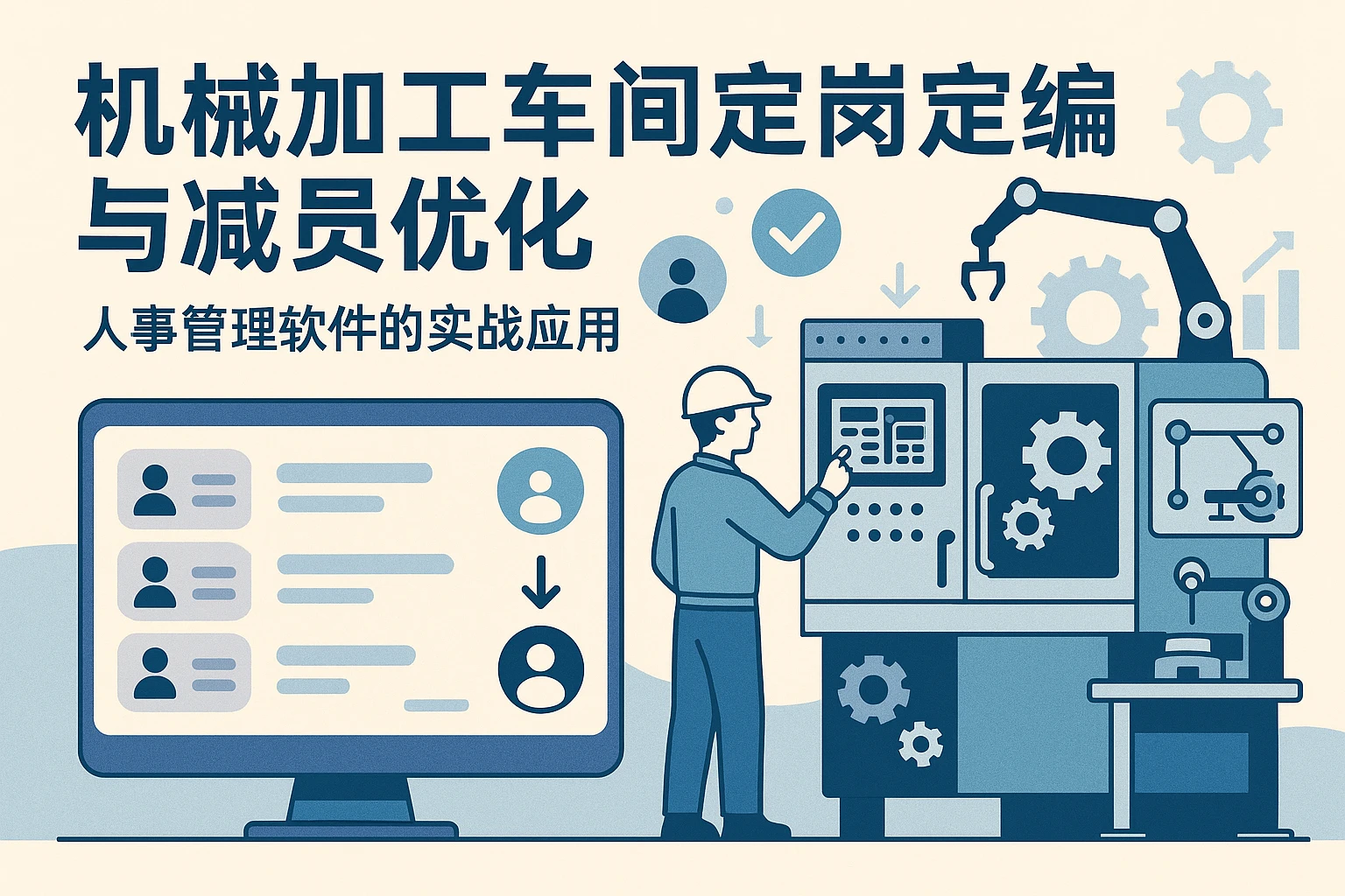 机械加工车间定岗定编与减员优化：人事管理软件的实战应用