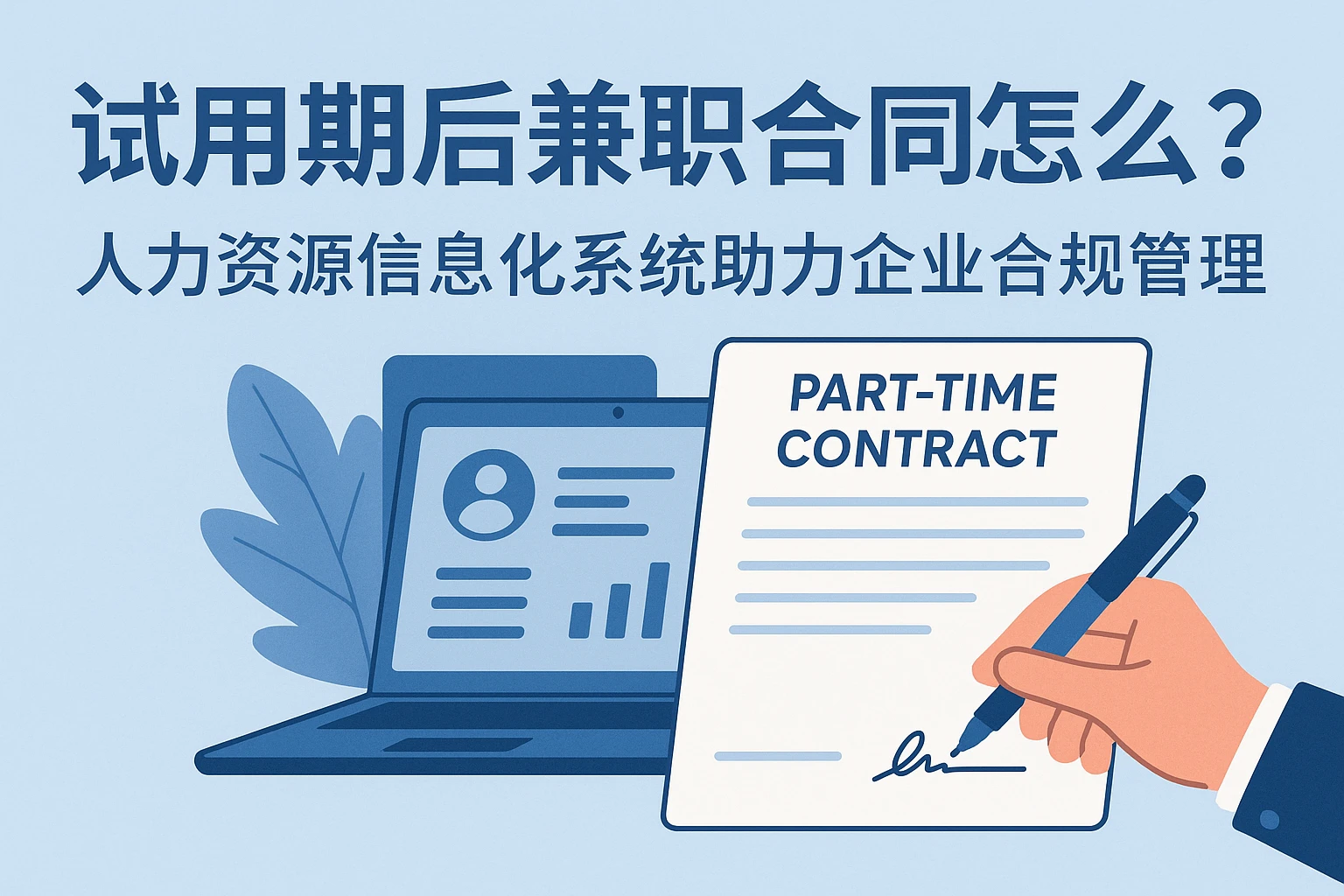 试用期后兼职合同怎么签？人力资源信息化系统助力企业合规管理