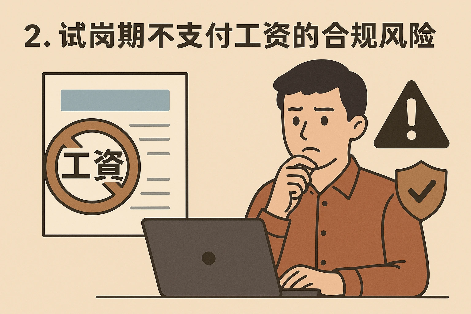 2. 试岗期不支付工资的合规风险