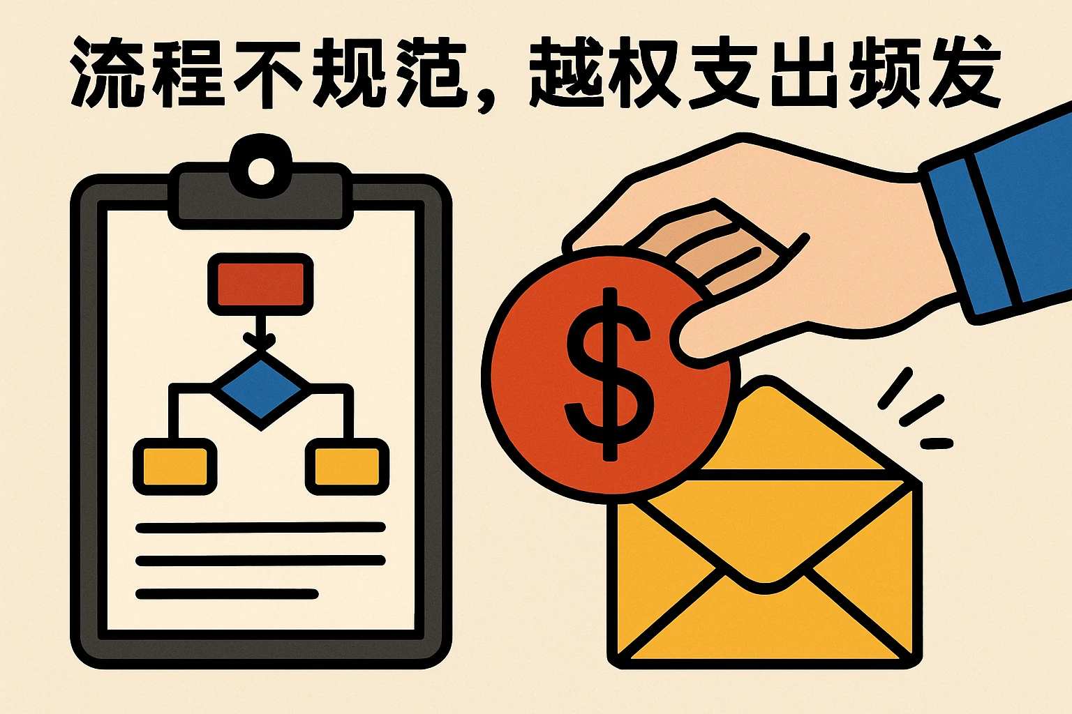 2. 流程不规范，越权支出频发
