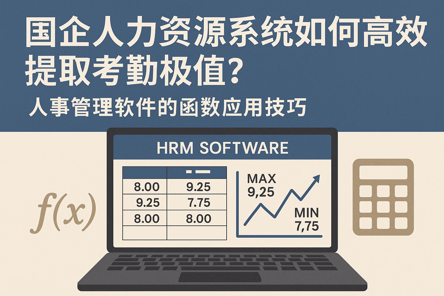 国企人力资源系统如何高效提取考勤极值？人事管理软件的函数应用技巧