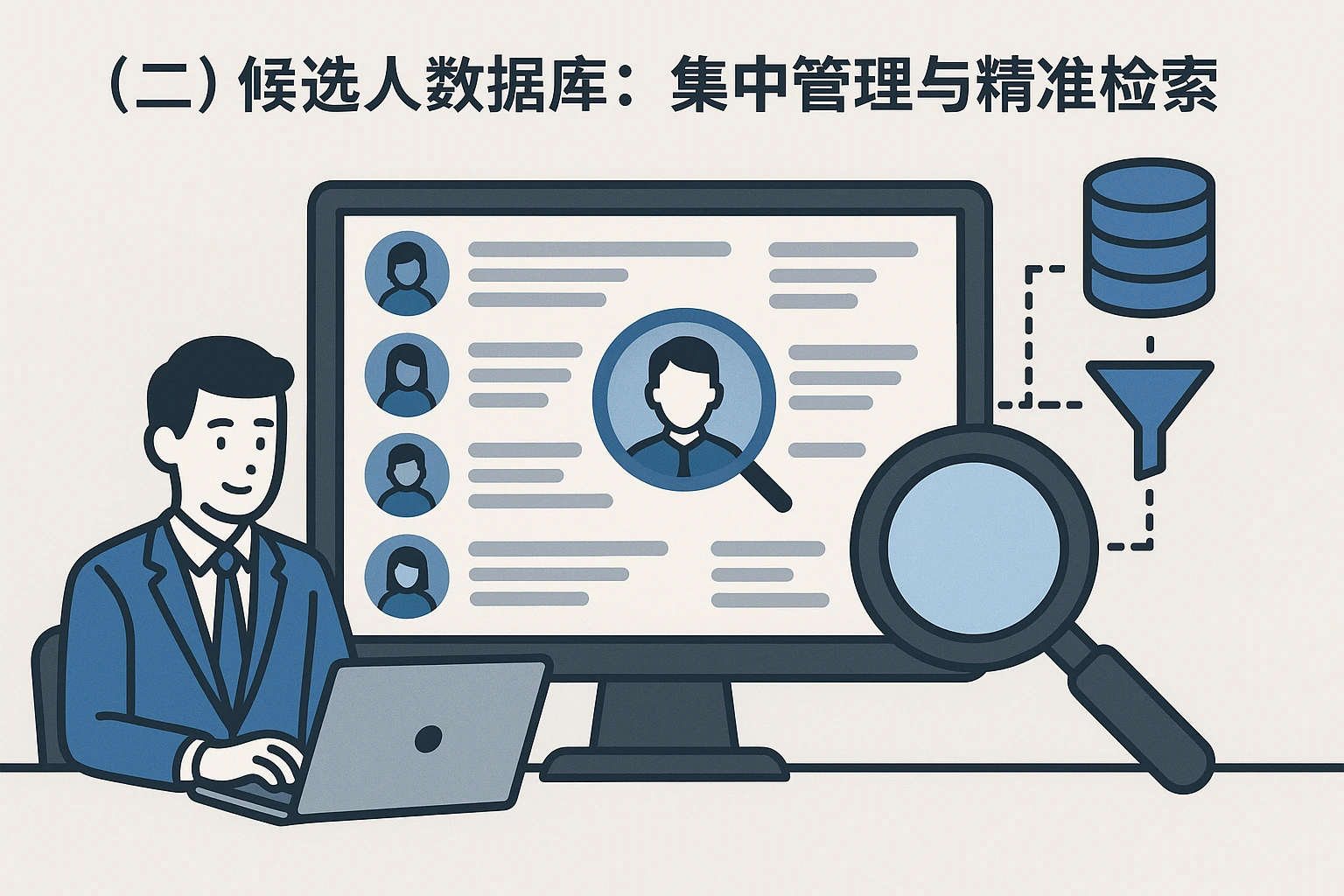 （二）候选人数据库：集中管理与精准检索