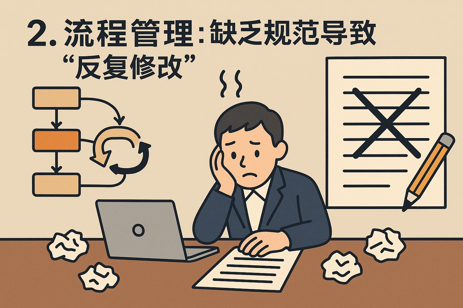 2. 流程管理：缺乏规范导致“反复修改”