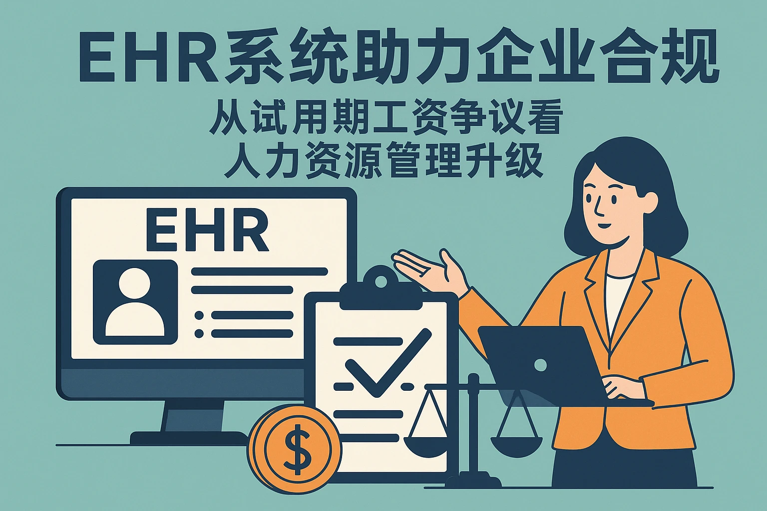 EHR系统助力企业合规：从试用期工资争议看人力资源管理升级