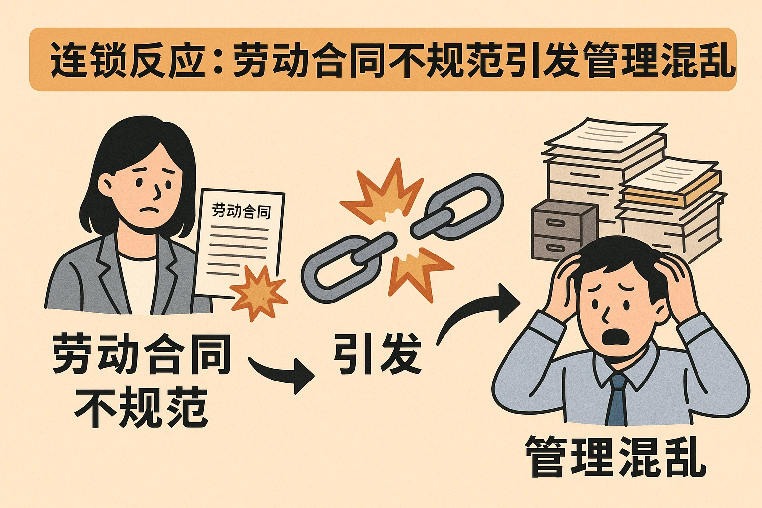 2. 连锁反应：劳动合同不规范引发的管理混乱