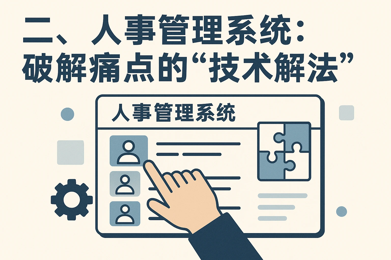 二、人事管理系统:破解痛点的“技术解法”