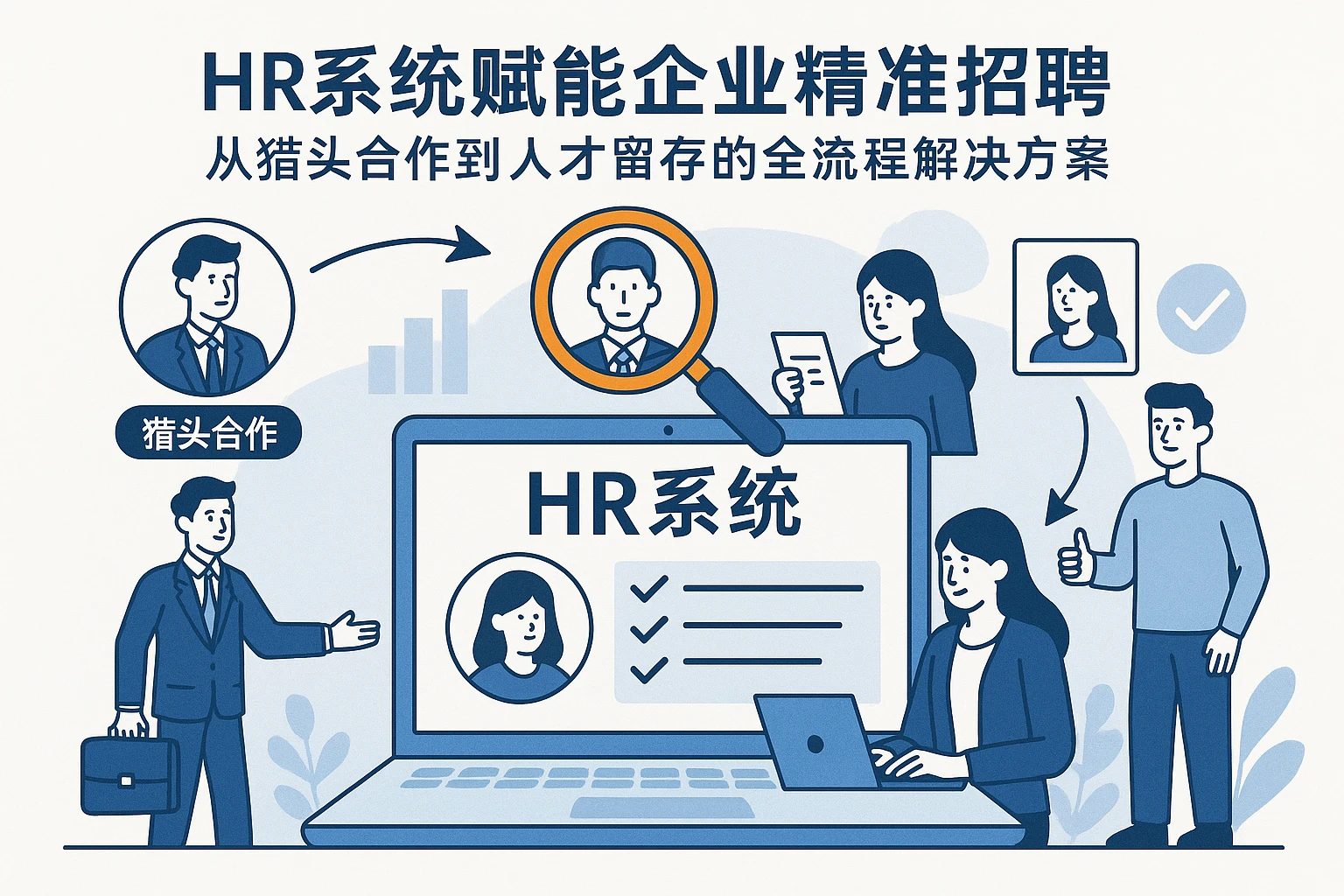 HR系统赋能企业精准招聘：从猎头合作到人才留存的全流程解决方案