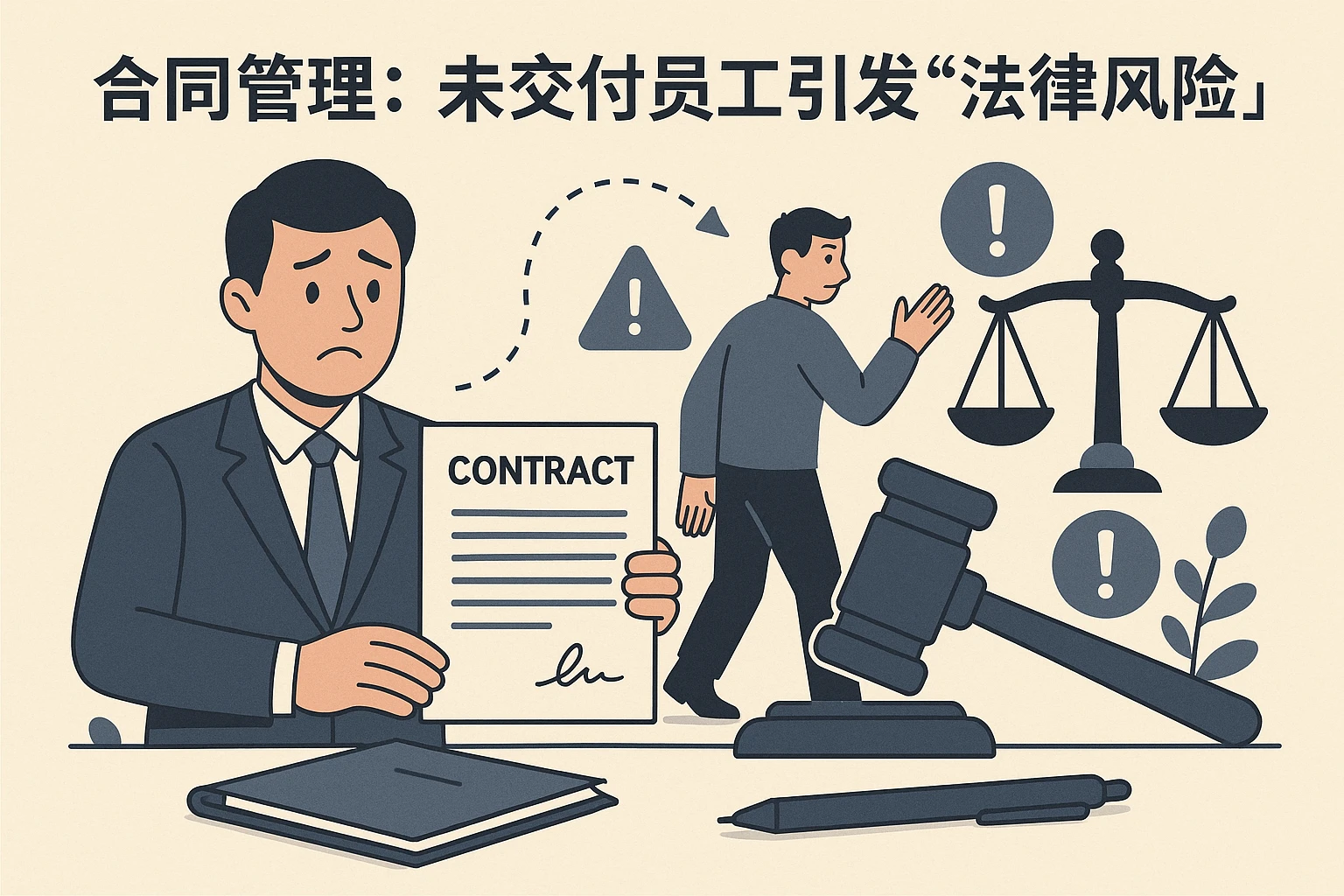 2. 合同管理：未交付员工引发“法律风险”