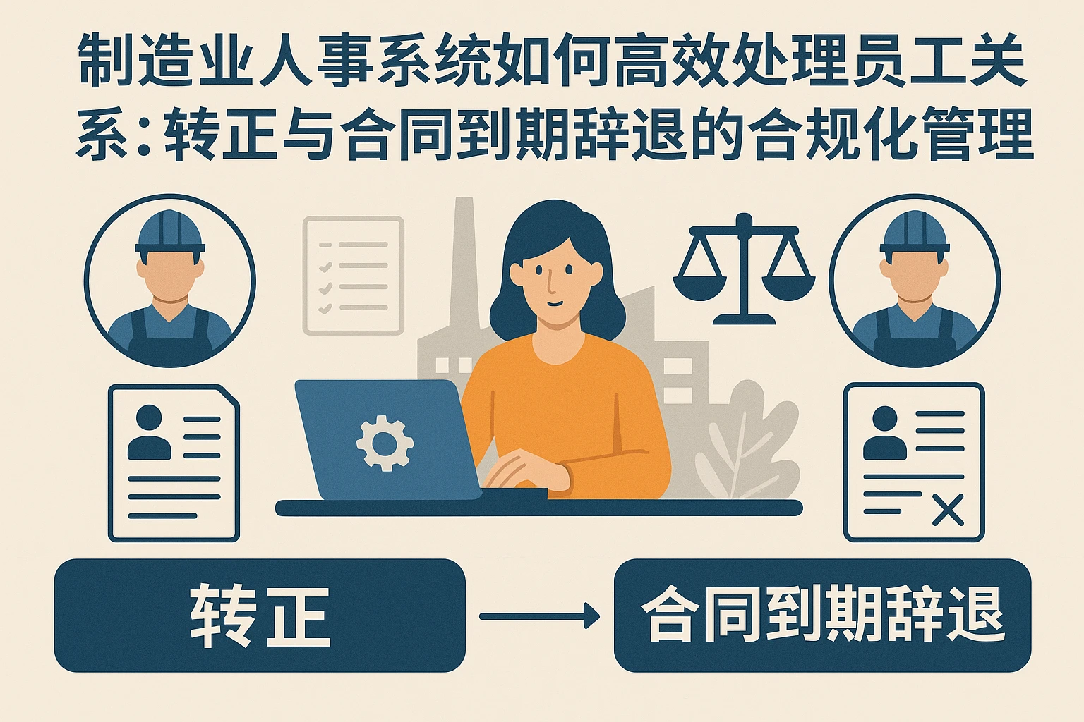 制造业人事系统如何高效处理员工关系：转正与合同到期辞退的合规化管理