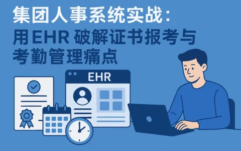 集团人事系统实战：用EHR破解证书报考与考勤管理痛点
