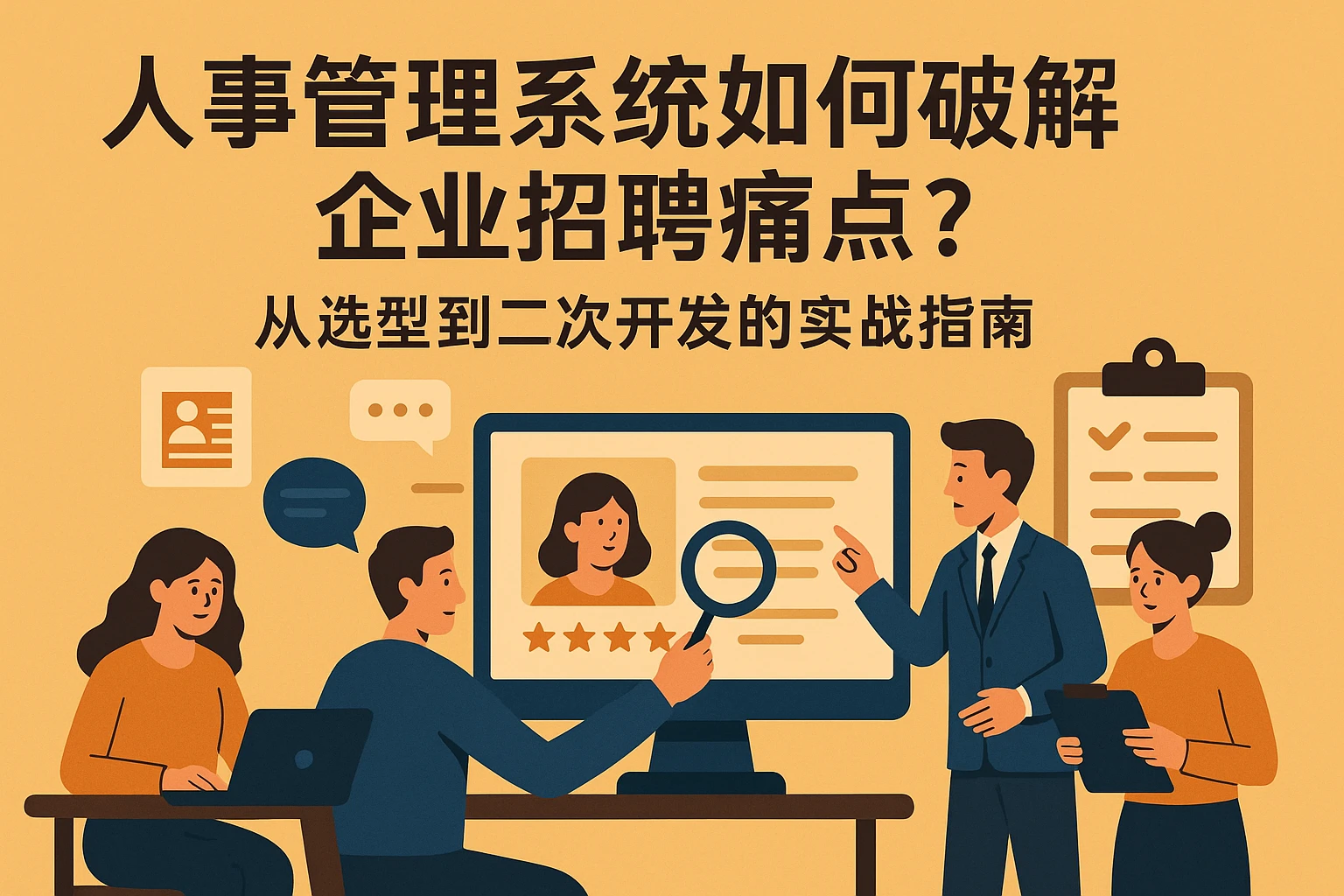 人事管理系统如何破解企业招聘痛点？从选型到二次开发的实战指南