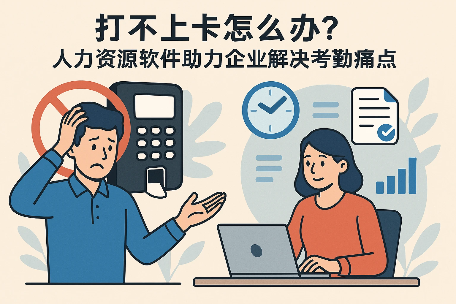 打不上卡怎么办？人力资源软件助力企业解决考勤痛点