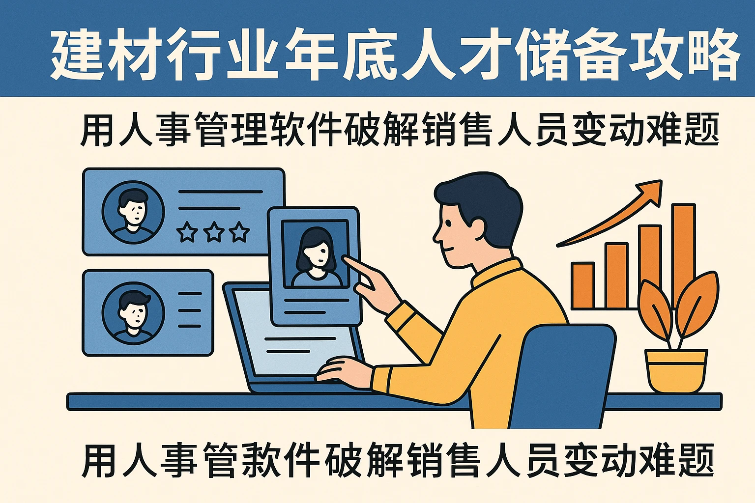 建材行业年底人才储备攻略：用人事管理软件破解销售人员变动难题
