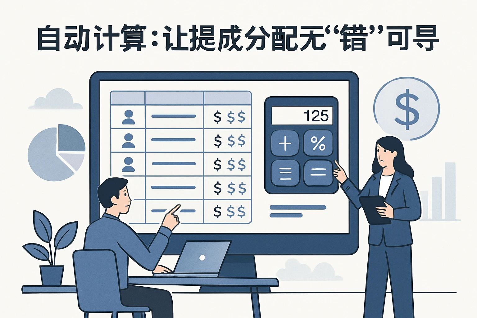 2. 自动计算：让提成分配无“错”可寻