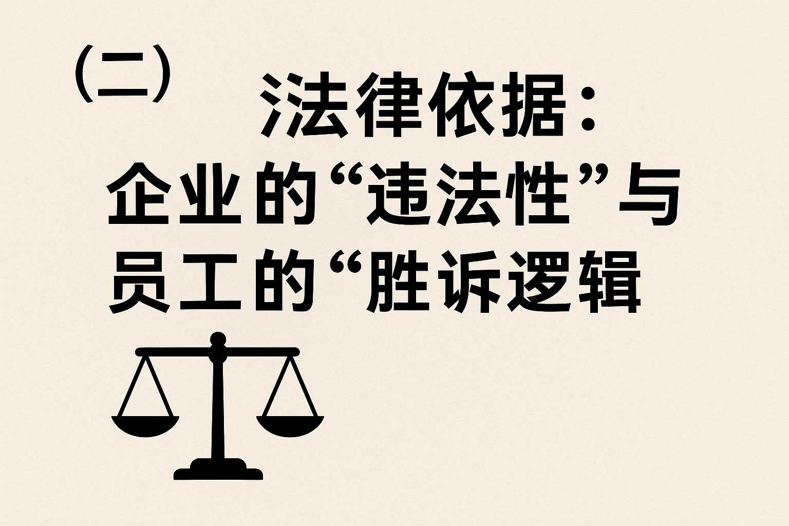 （二）法律依据：企业的“违法性”与员工的“胜诉逻辑”