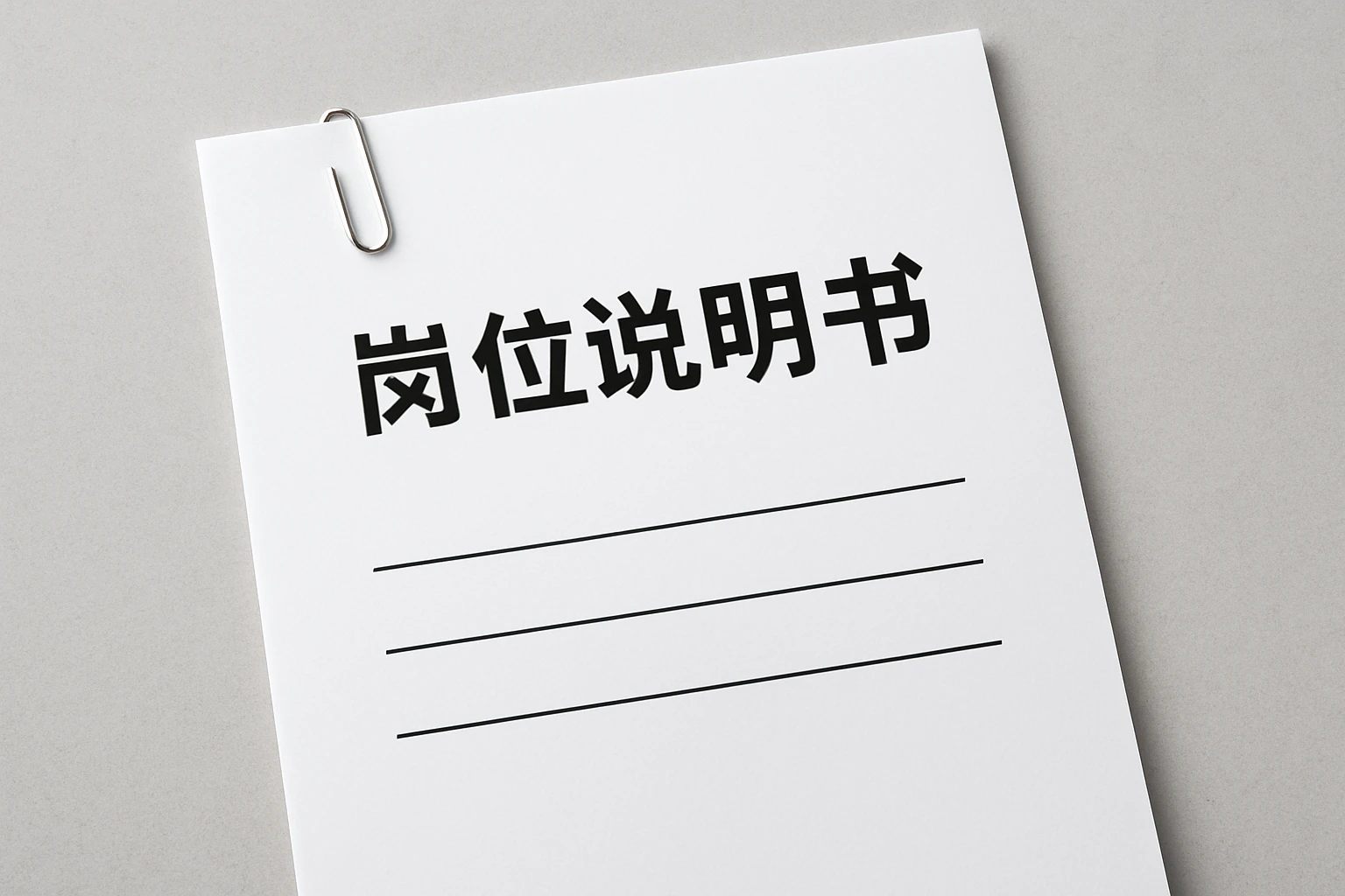 岗位说明书