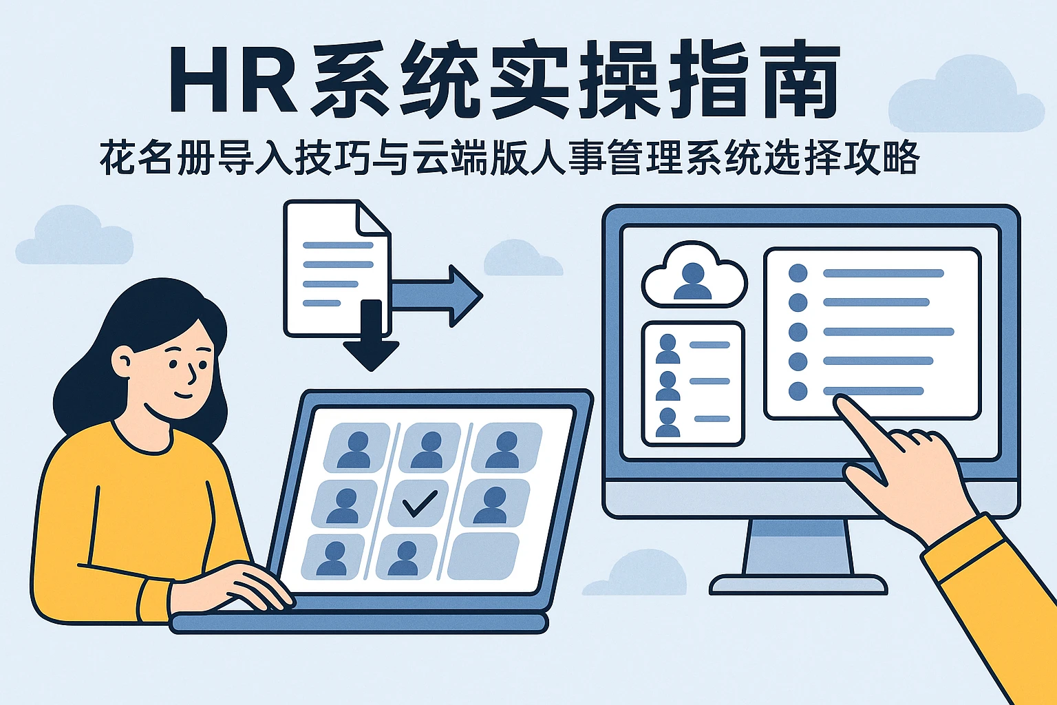 HR系统实操指南：花名册导入技巧与云端版人事管理系统选择攻略