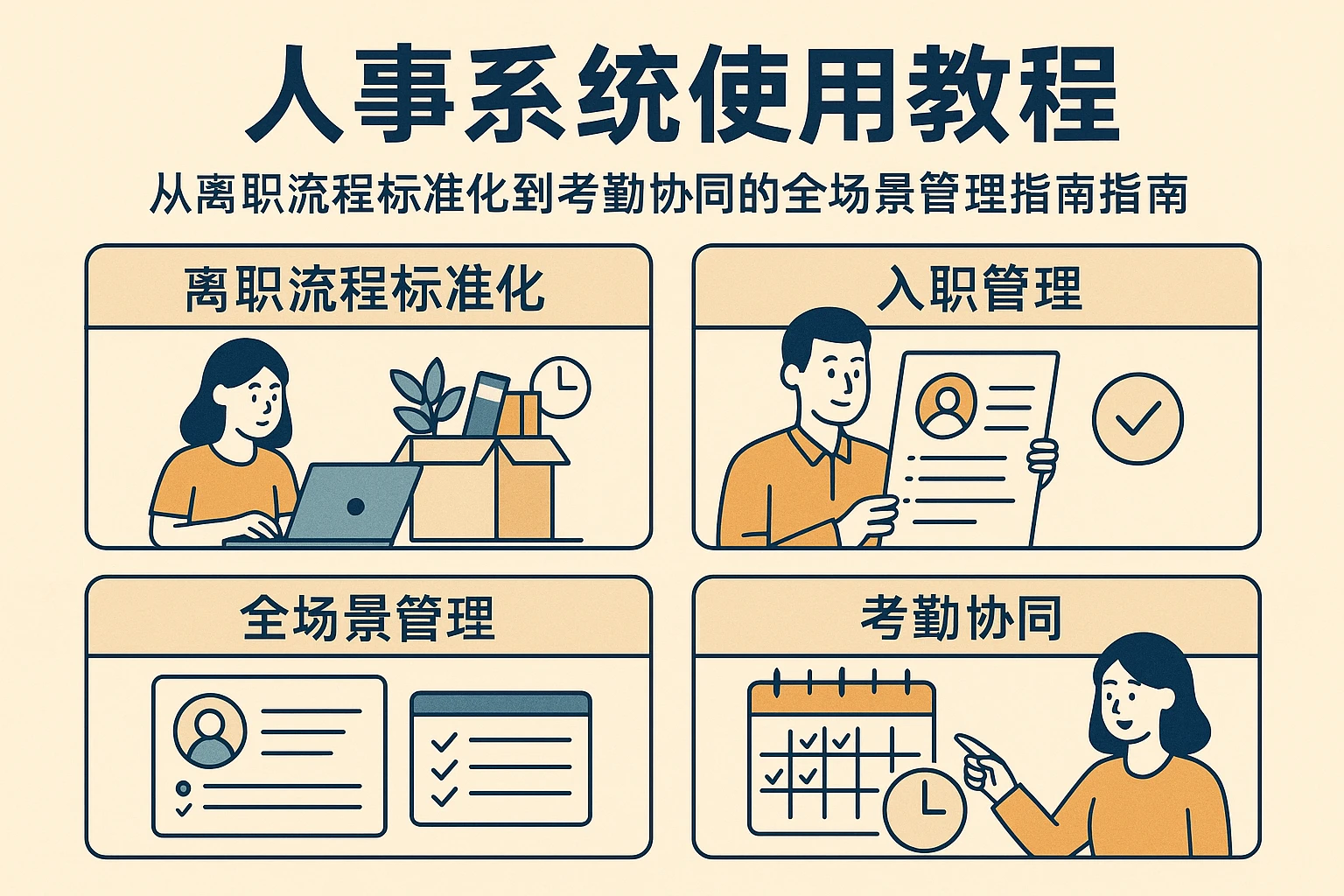 人事系统使用教程：从离职流程标准化到考勤协同的全场景管理指南