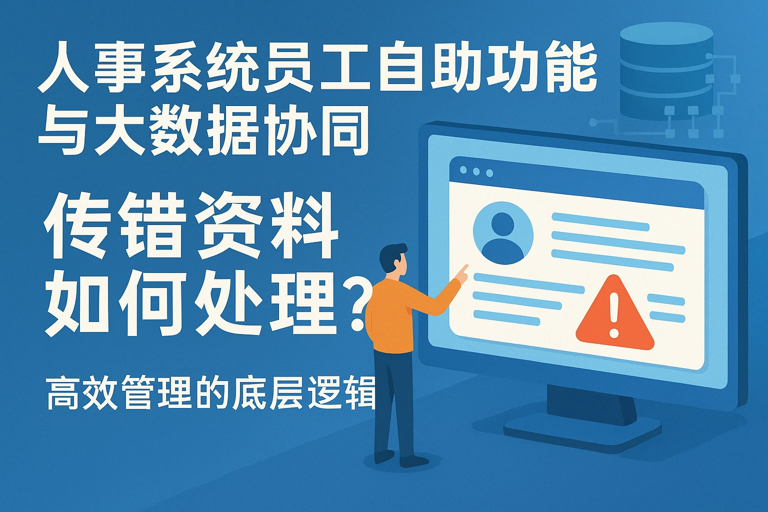 人事系统员工自助功能与大数据协同：传错资料如何处理？高效管理的底层逻辑