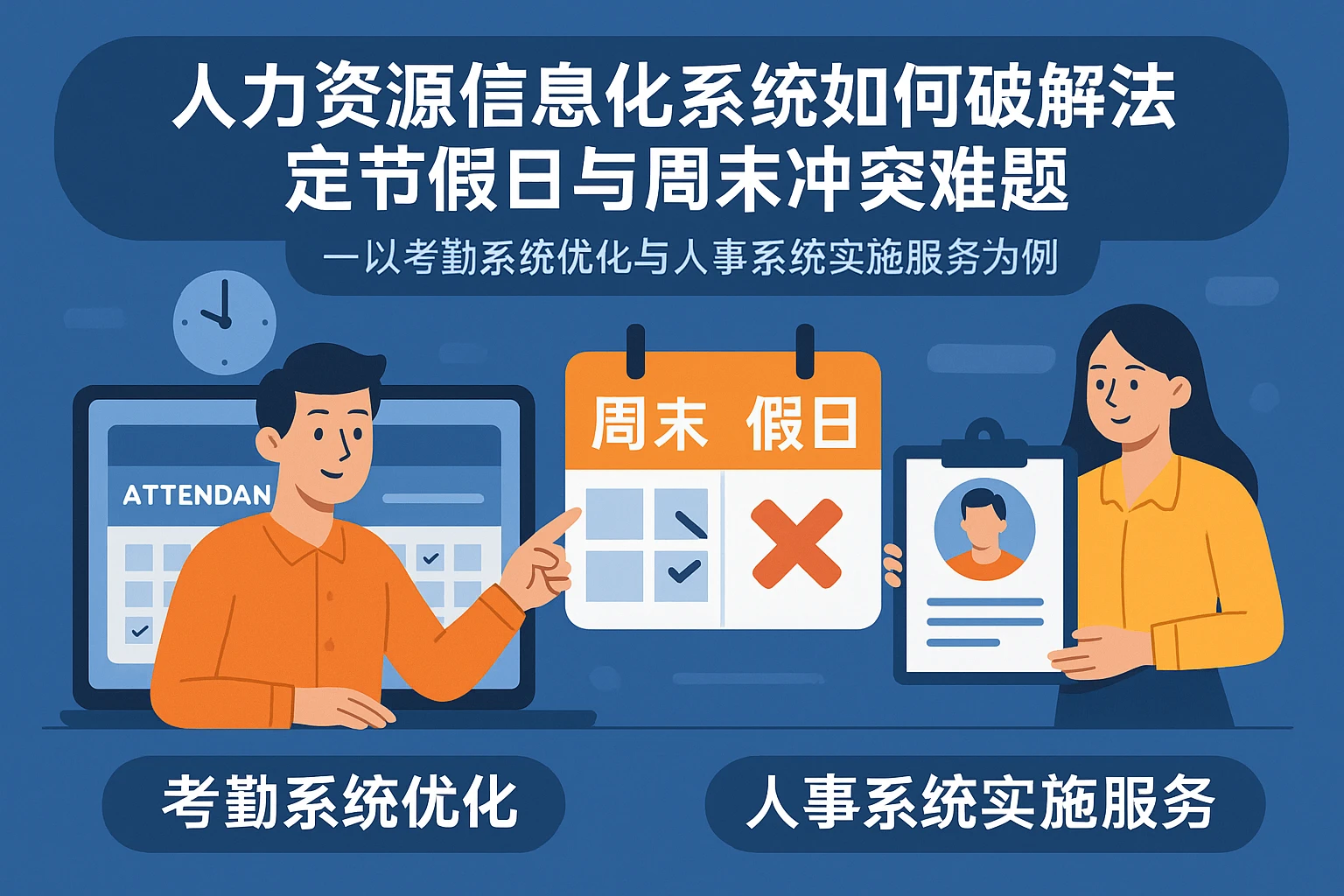 人力资源信息化系统如何破解法定节假日与周末冲突难题——以考勤系统优化与人事系统实施服务为例