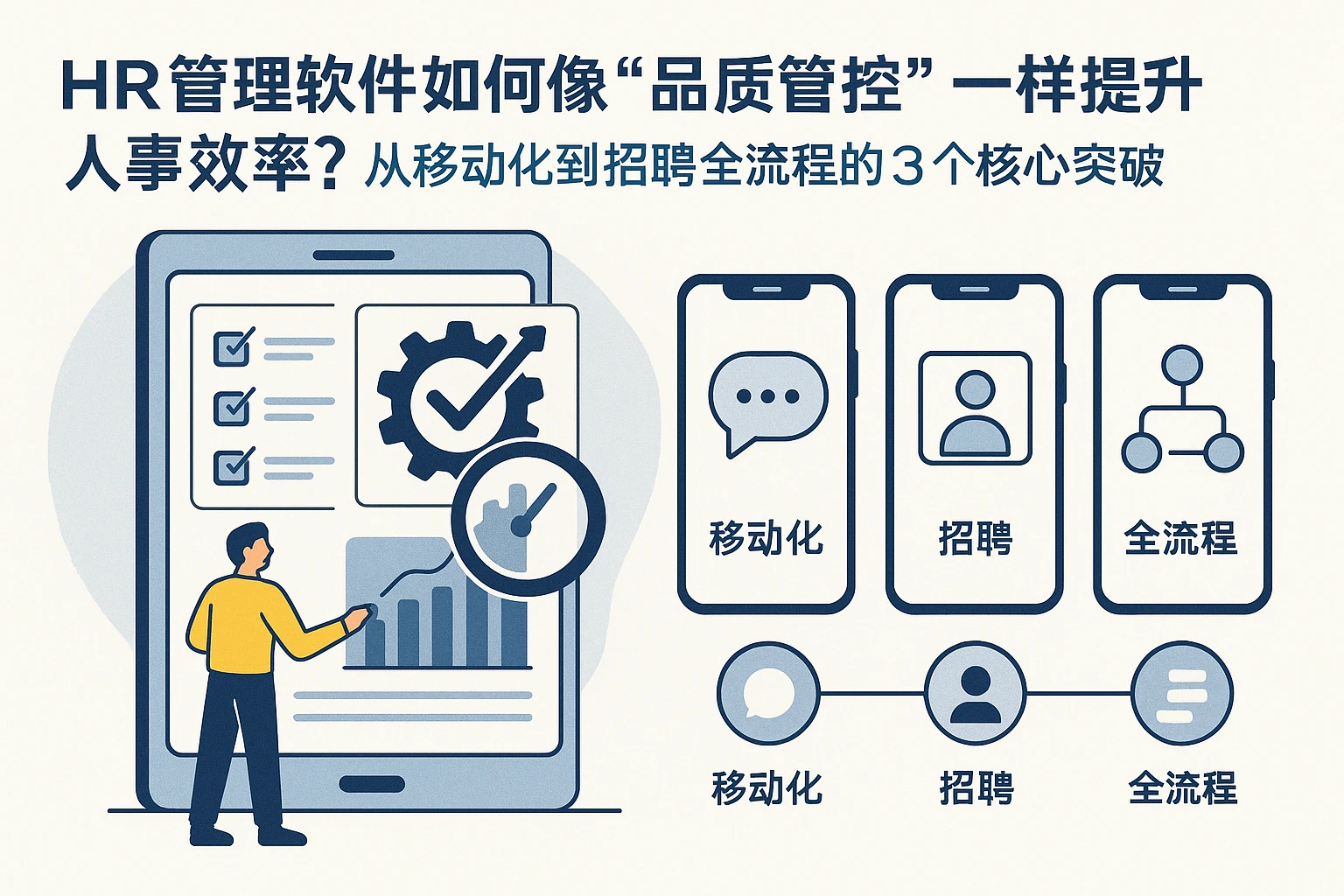 HR管理软件如何像“品质管控”一样提升人事效率？从移动化到招聘全流程的3个核心突破