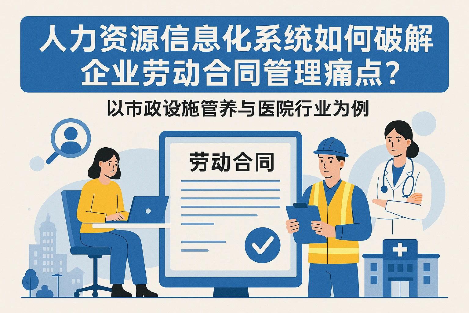 人力资源信息化系统如何破解企业劳动合同管理痛点？——以市政设施管养与医院行业为例