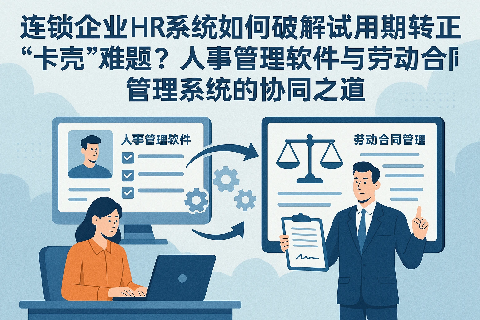 连锁企业HR系统如何破解试用期转正“卡壳”难题？人事管理软件与劳动合同管理系统的协同之道