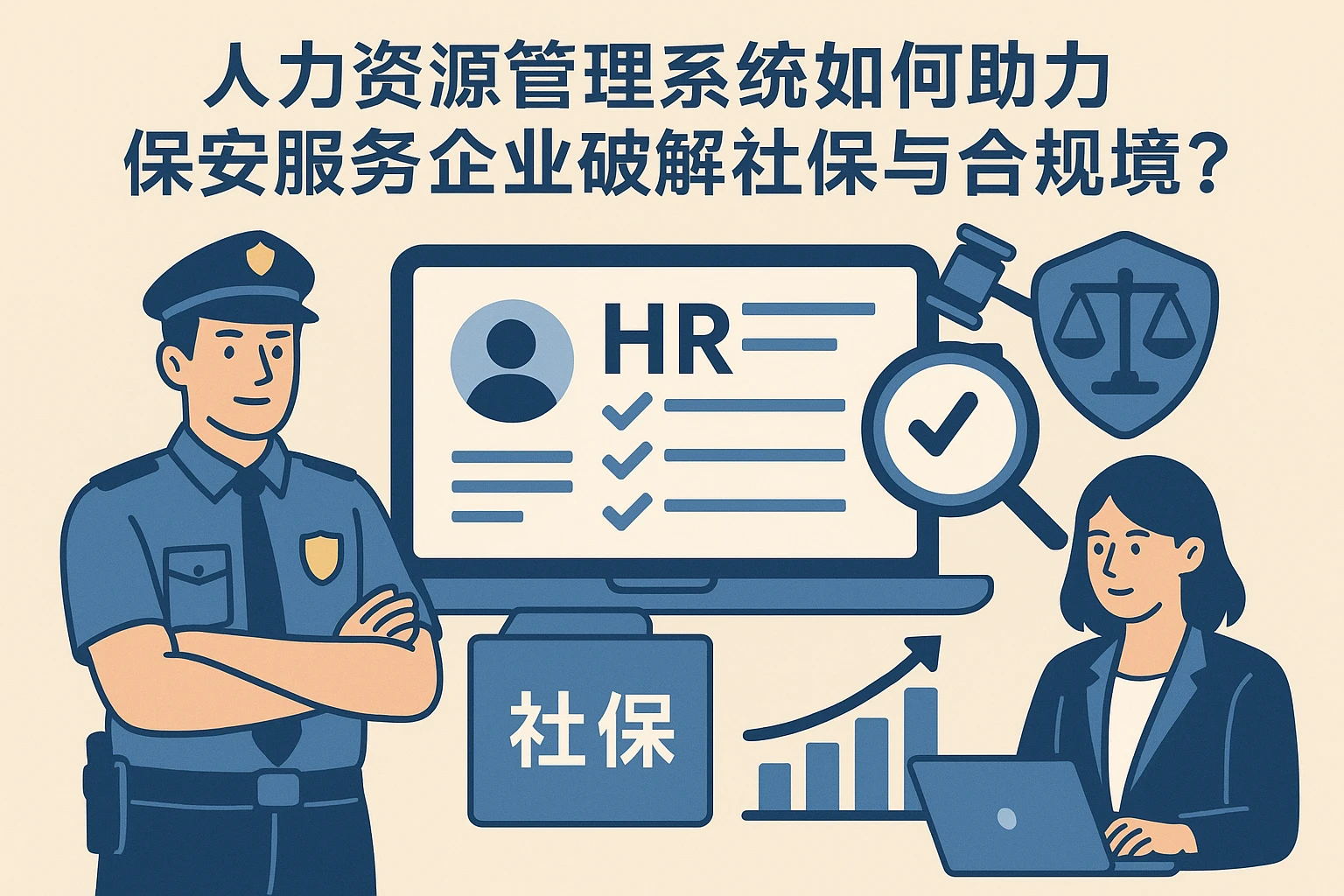 人力资源管理系统如何助力保安服务企业破解社保与合规困境？