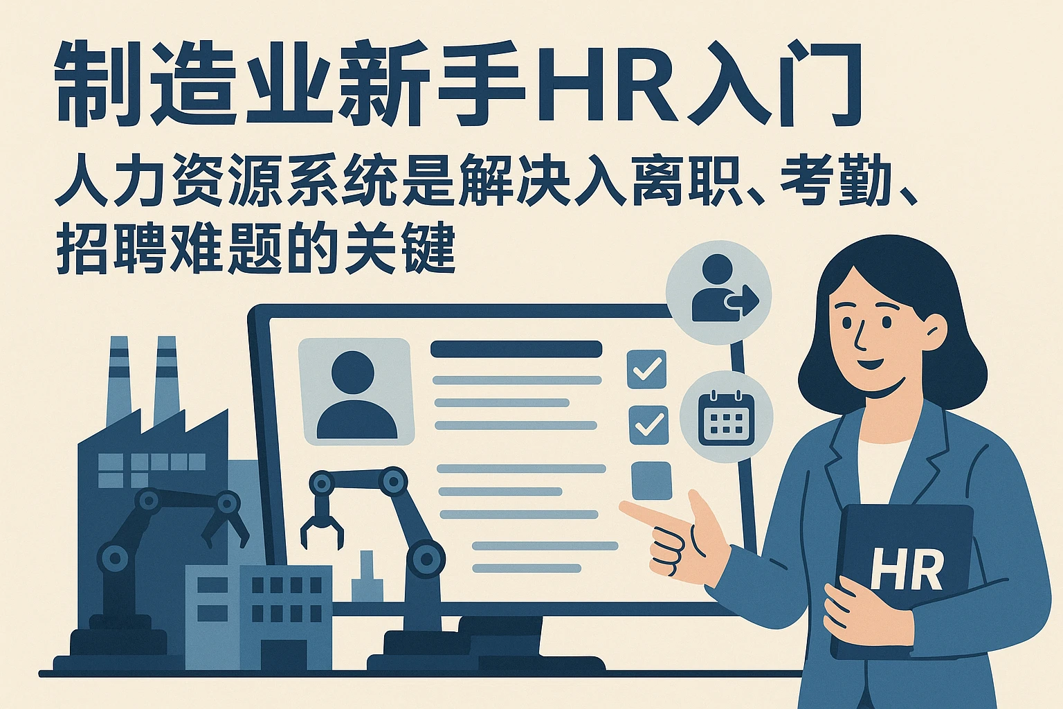 制造业新手HR入门：人力资源系统是解决入离职、考勤、招聘难题的关键