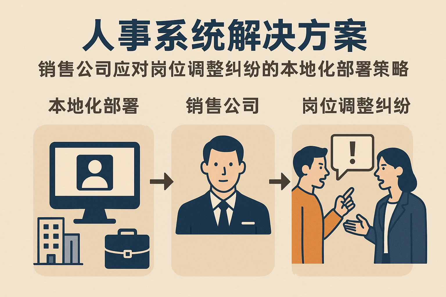 人事系统解决方案：销售公司应对岗位调整纠纷的本地化部署策略